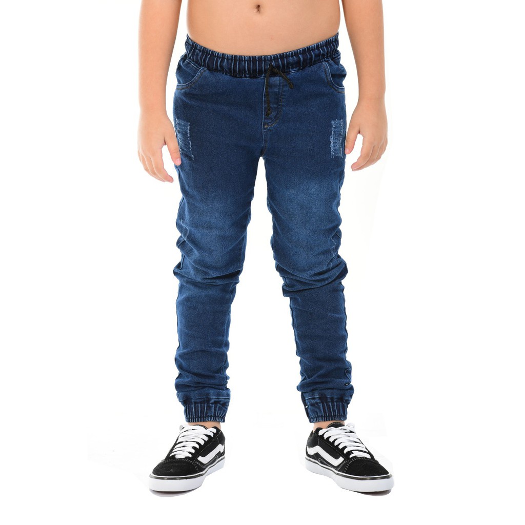 Calças Jogger Bebê Infantil Juvenil - Calça jeans apertada da moda 2 ao 16