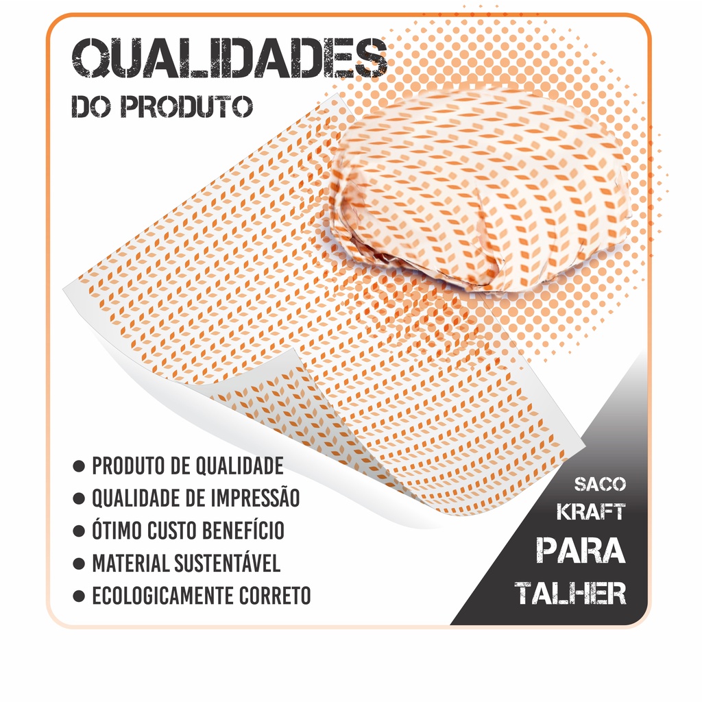 Papel Acoplado Estampado para Hamburguer Frios Lanches - 40x40cm - 2kg