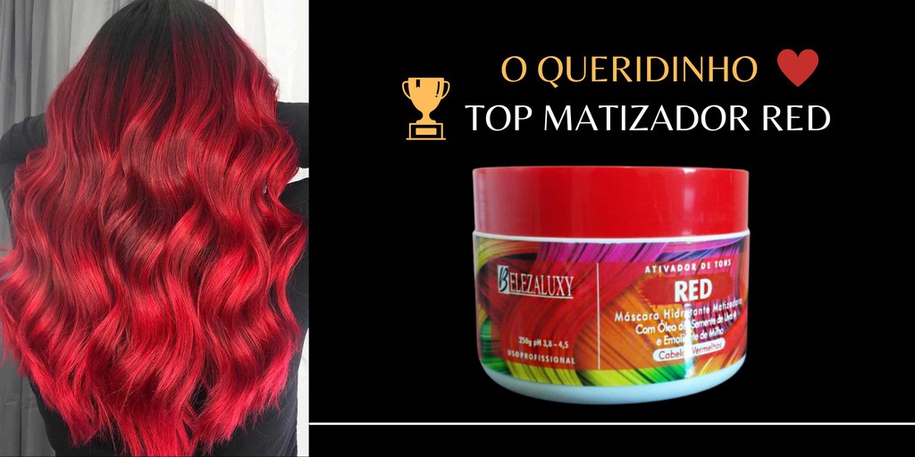 Máscara Tonalizante 250g Pigmentante Ativadora de Tons Cabelo Red Vermelho