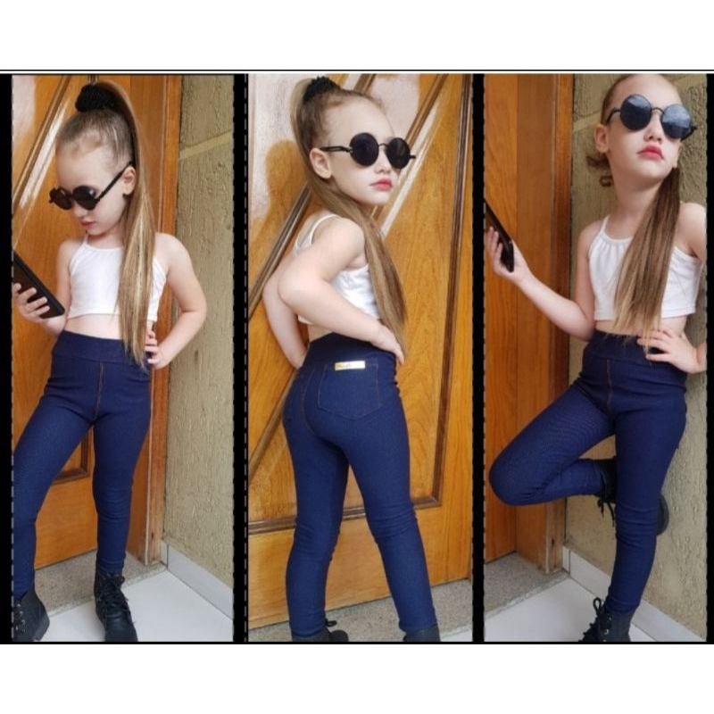 Calça legging best sale flare infantil