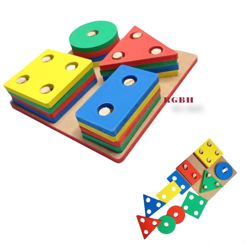 Brinquedo Educativo Pedagógico Montessori Encaixe Cachorro/Cachorrinho