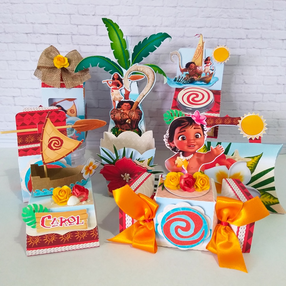 Decoração Aniversário Moana Baby Infantil Kit Festa Com 40 Itens