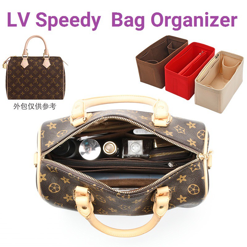  Organizador de bolsa, de fieltro, compatible con los modelos  Speedy y Neverfull de Louis Vuitton (3 tamaños). Sirve además como  moldeador de totes y bolsas., Beige, M : Ropa, Zapatos y