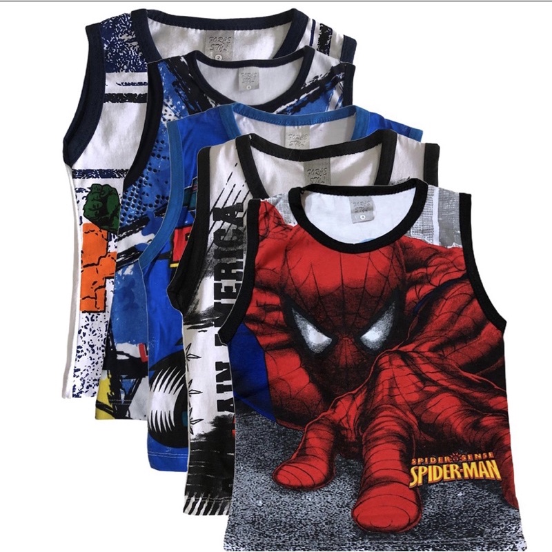 Regata Infantil Estampa Homem Aranha Brinde Marvel