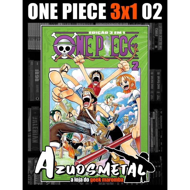 One Piece 3 Em 1 Mangá Vol. 1 Ao 4 - Kit Nova Coleção Panini