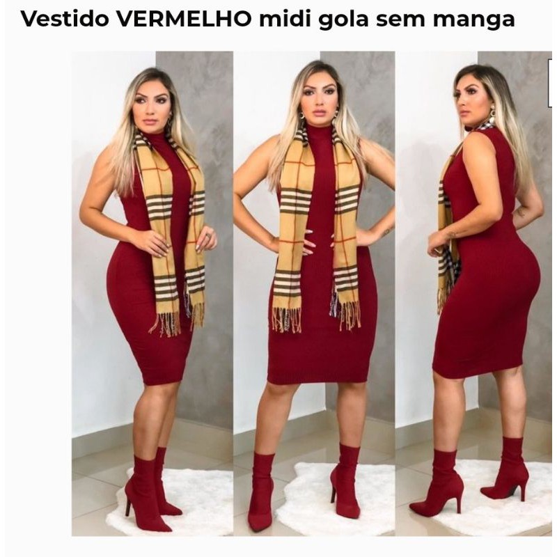 Vestido tubinho 2024 com bota