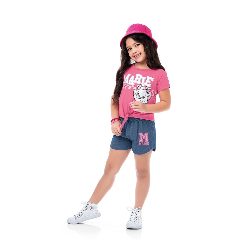 Conjunto Infantil Fakini Barbie Feminino - Mescla