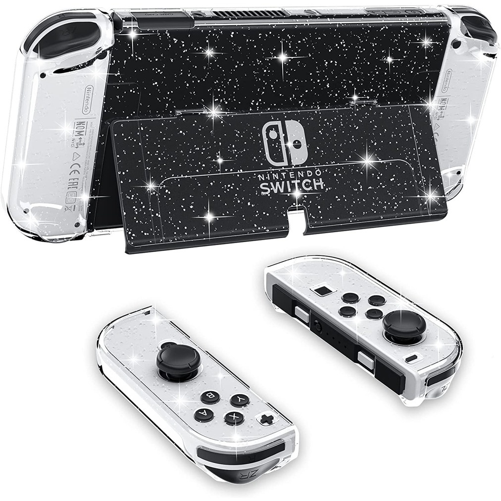 Caso de proteção do Switch para Nintendo Switch Oled , Capa de suporte com  6 armazenamento de cartas de jogo para Ns Switch Oled Console & Joycon  Controller, Shockproof & An