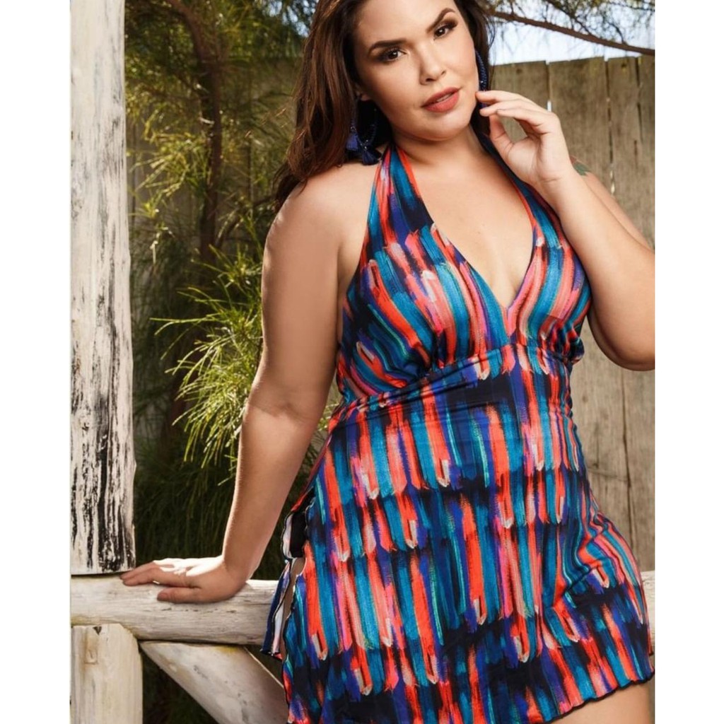 Maiô plus store size com saia