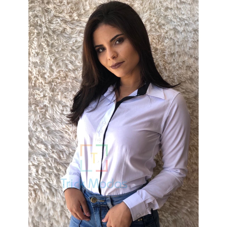 Camisa social best sale feminina barata