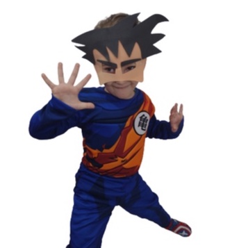 Kit Acessórios Inverno Infantil Menino - Estampa Personagens Boneco Desenho  Goku Anime - Azul - Dragon Ball: Touca Gorro + Luvas
