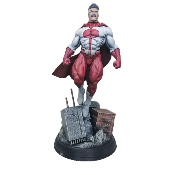 Colecionável Omni-Man Invencível Estatueta Action Figure 17cm Altura