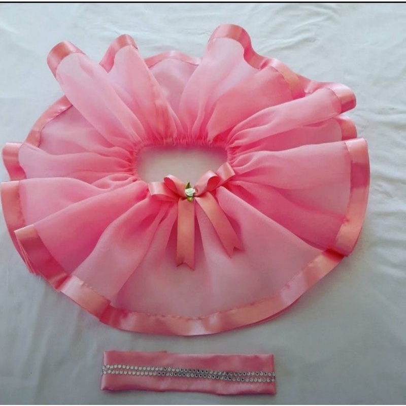 Saia infantil shops de organza