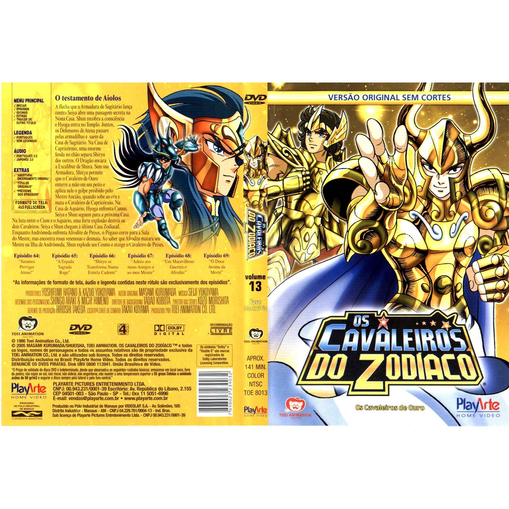 Os Cavaleiros do Zodíaco Saga Os Cavaleiros de Ouro | Shopee Brasil