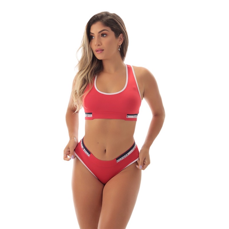 Top Calvin Klein Nadador Vermelho Feminino Dupla Face em Promoção