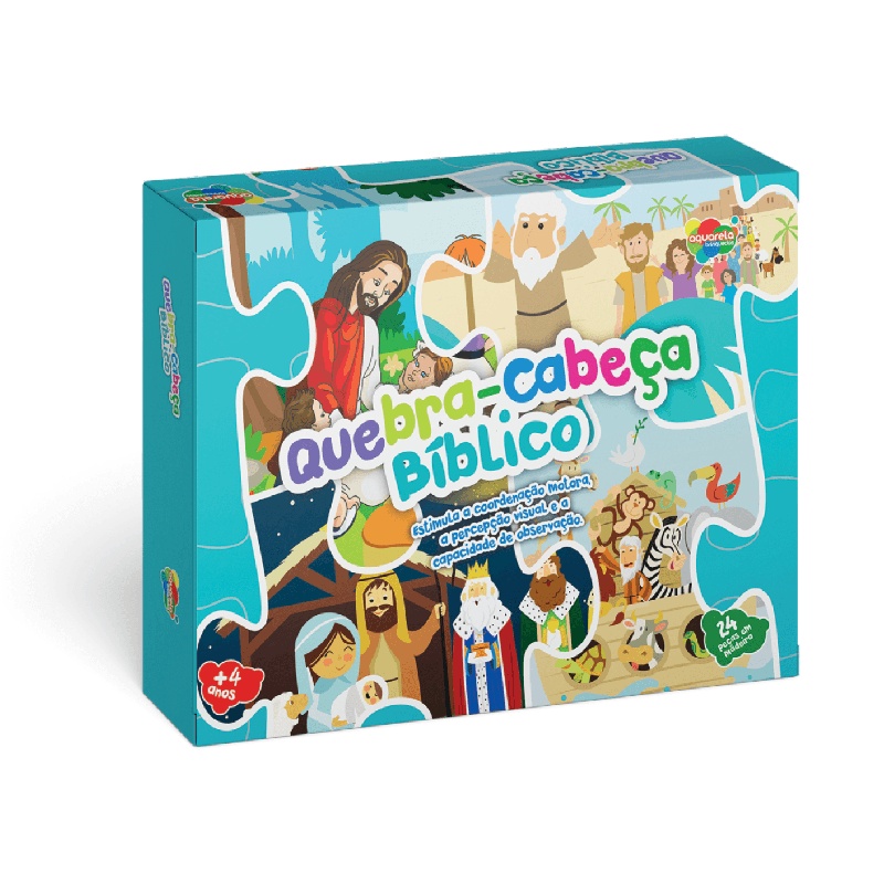 Jogo quebra-cabeça 24 Peças 100% madeira reflorestada Aquarela Brunquedos -  Magazine Stock