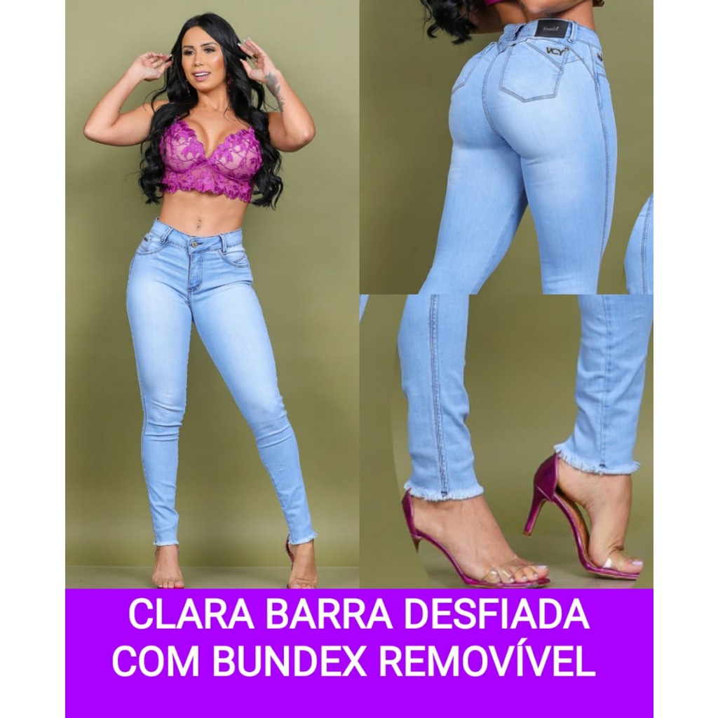 Calça Jeans Levanta Bumbum Cos Elastico Otreet, Vulccy