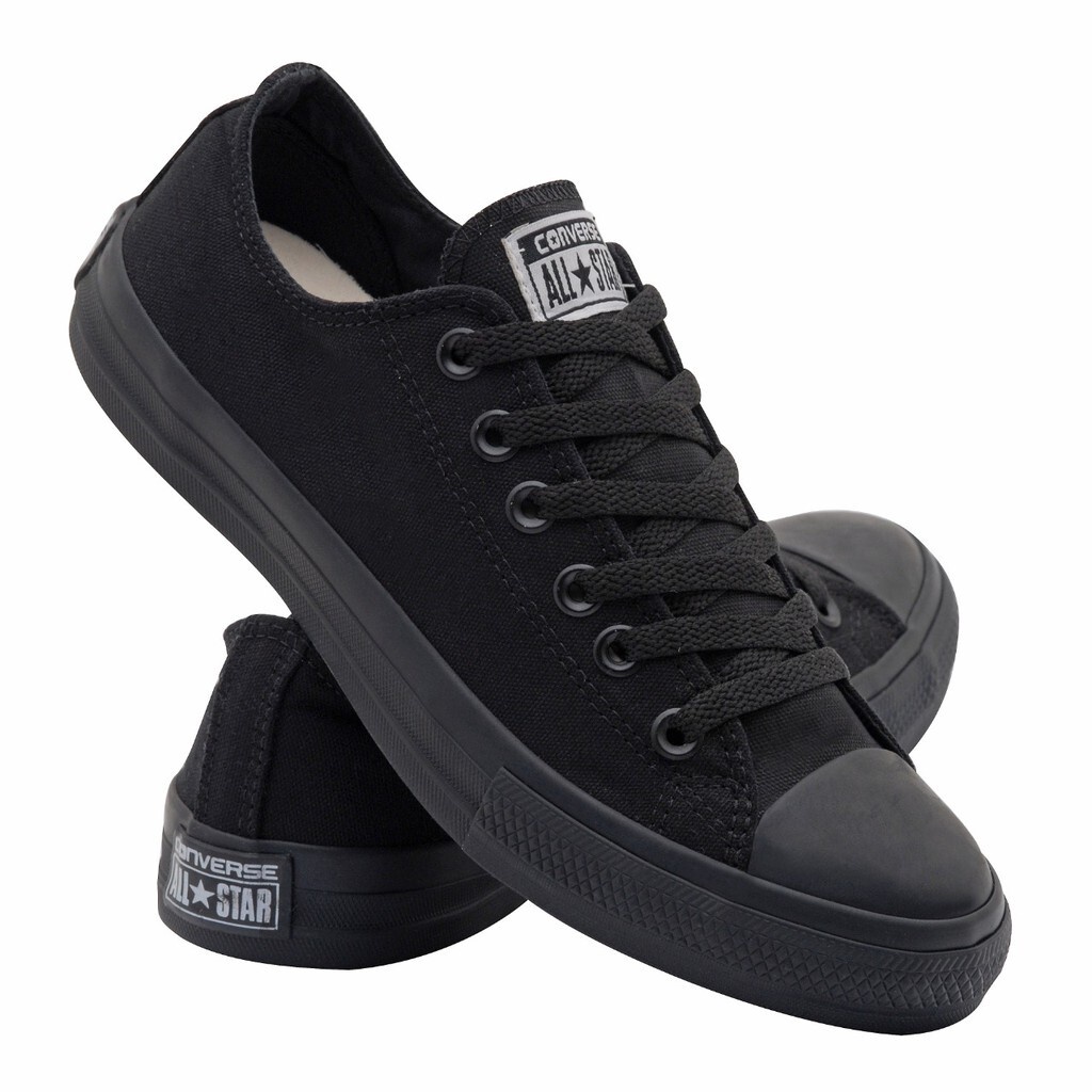 Tenis all star hot sale preto cano baixo