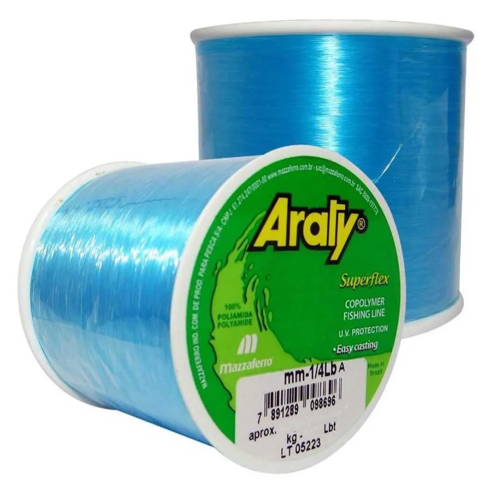 Hilo de pesca ARATY Superflex monofilamento 0.60 mm - 1000Mts. Varios  colores