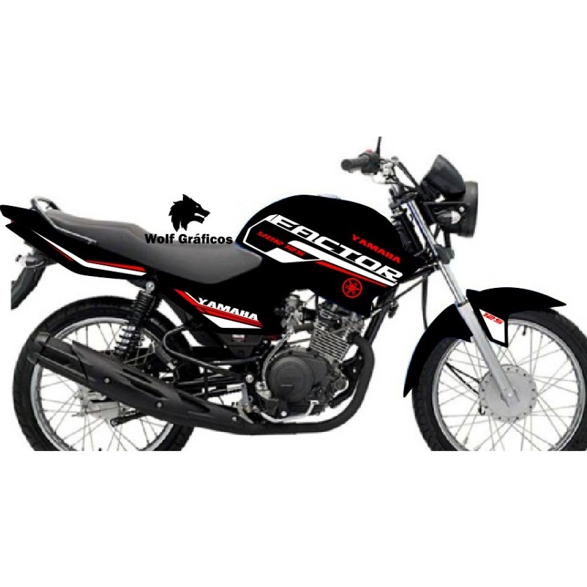 Kit Com 5 Adesivos Para Moto Yamaha, 244 No Grau, Maozinha