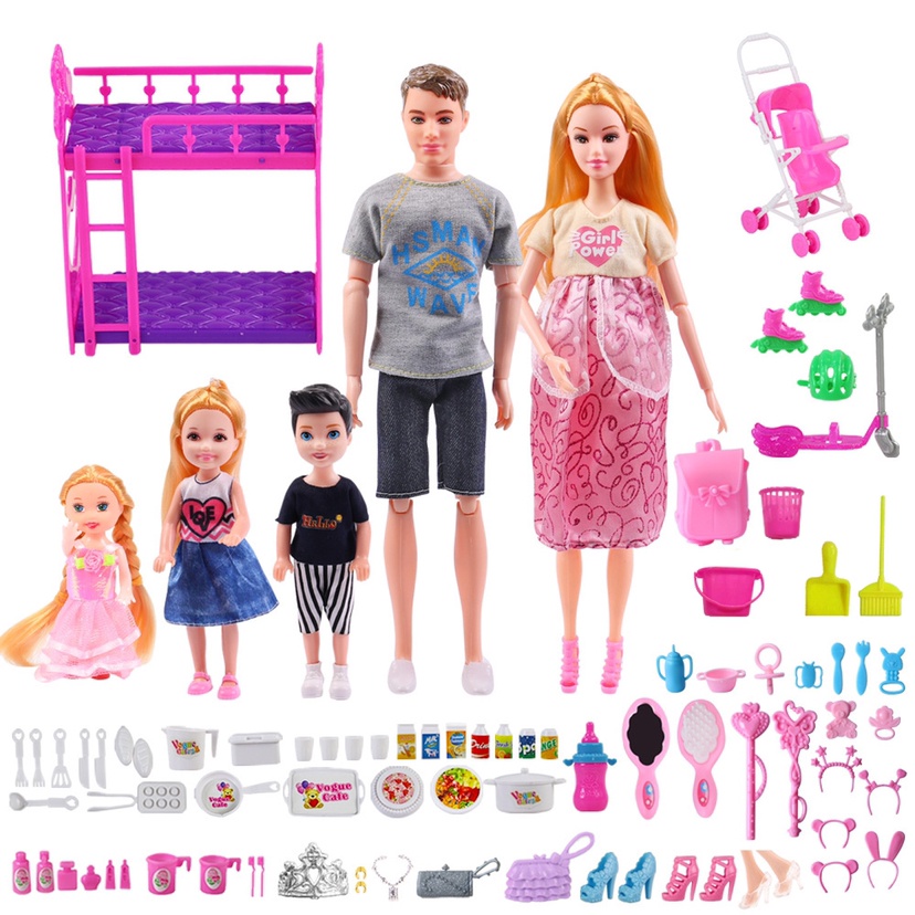 Handmade Boneca Grávida com 2 Bebês + Desenhos Animados Animais Roupas  Acessórios para Barbie Jogo 1/6 Boneca 30cm Brinquedos para Meninas -  AliExpress