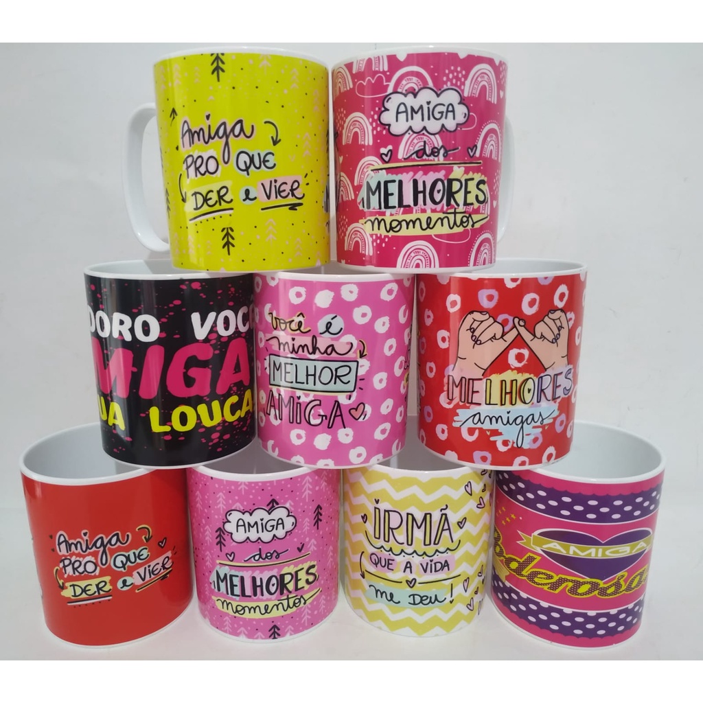 Caneca Plástica Amigas Sortidas | Shopee Brasil