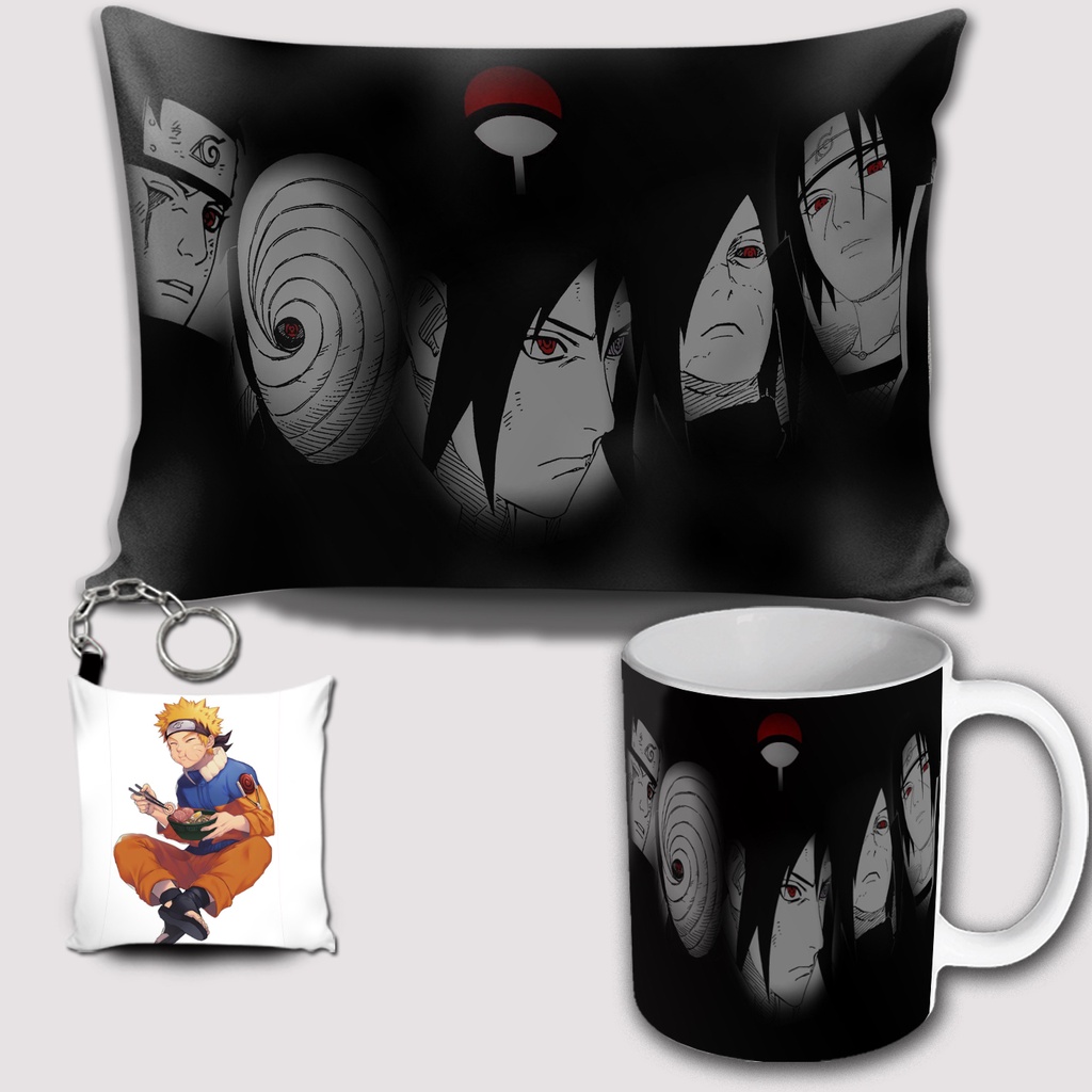 Caneca E Almofada + Kit Personalizado Naruto Sasuke Sakura