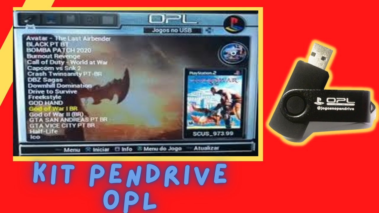 Pen Driver com 60 Jogos Playstation 2, Jogo de Videogame Play2 Nunca Usado  90748317