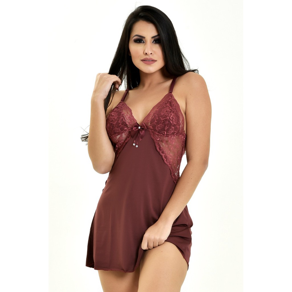 Camisola Rosê Sexy em Renda e Microfibra - Audacce Initma