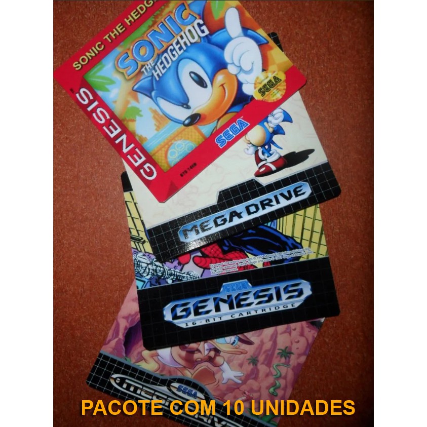 LABEL ETIQUETA ADESIVA SONIC THE HEDGEHOG 2 PARA CARTUCHO DE MEGA