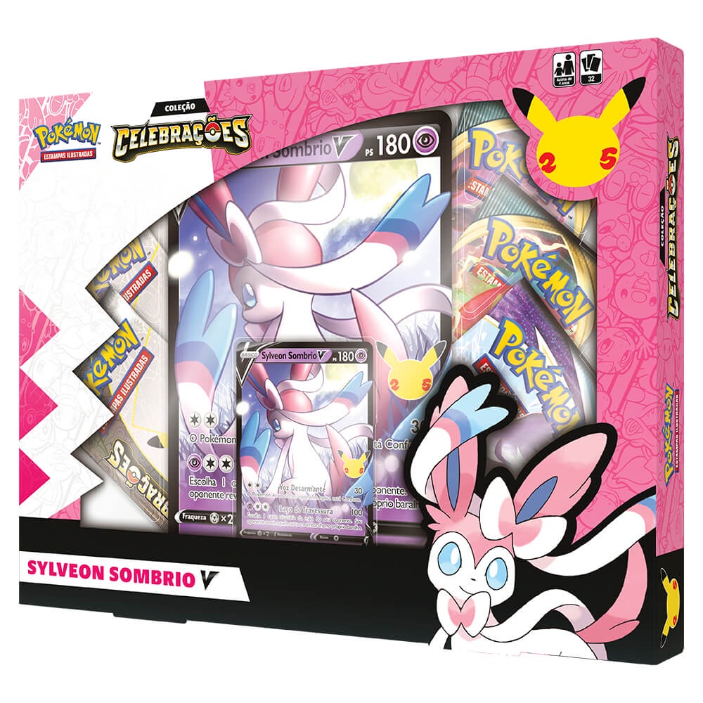 ORIGINAL Carta Pokemon ULTRA RARA Sylveon Sombrio V - Escorrega o Preço