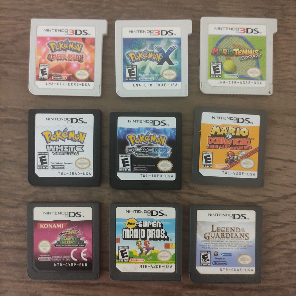 Jogos de Nintendo DS/3DS, Mário, Zelda, Pokemon Platinum, Black/White, etc.