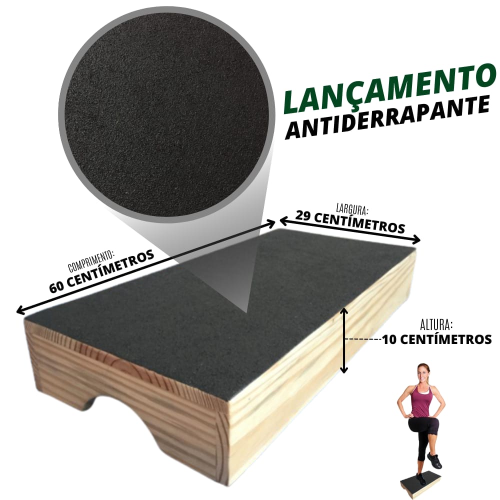 Step caixote Madeira Aeróbico Ginastica Academia 60x29x10cm | Shopee Brasil