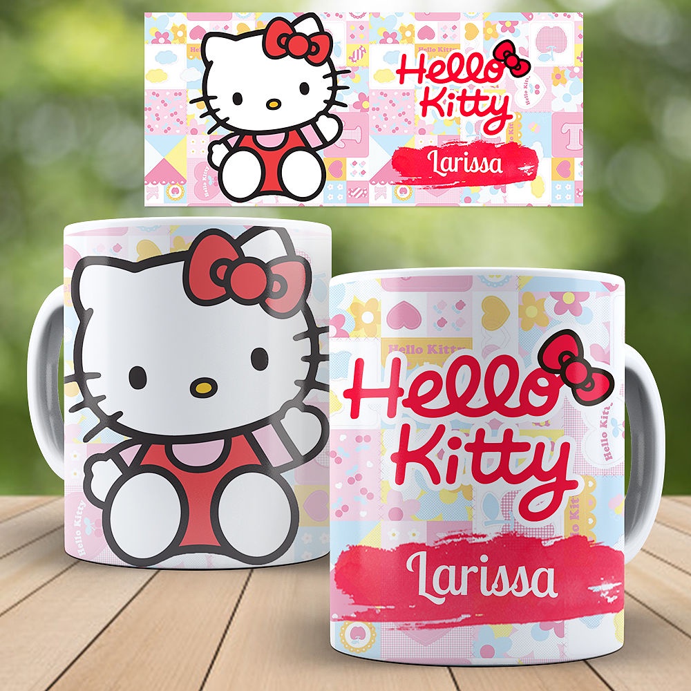 Caneca Hello Kitty Gatinha Boneca Desenho Antigo em Promoção na