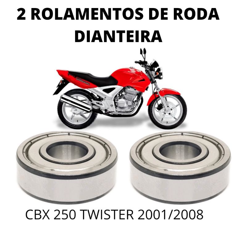 2 Rolamento Roda Dianteira Twister Cbx 250 2001 Ate 2008