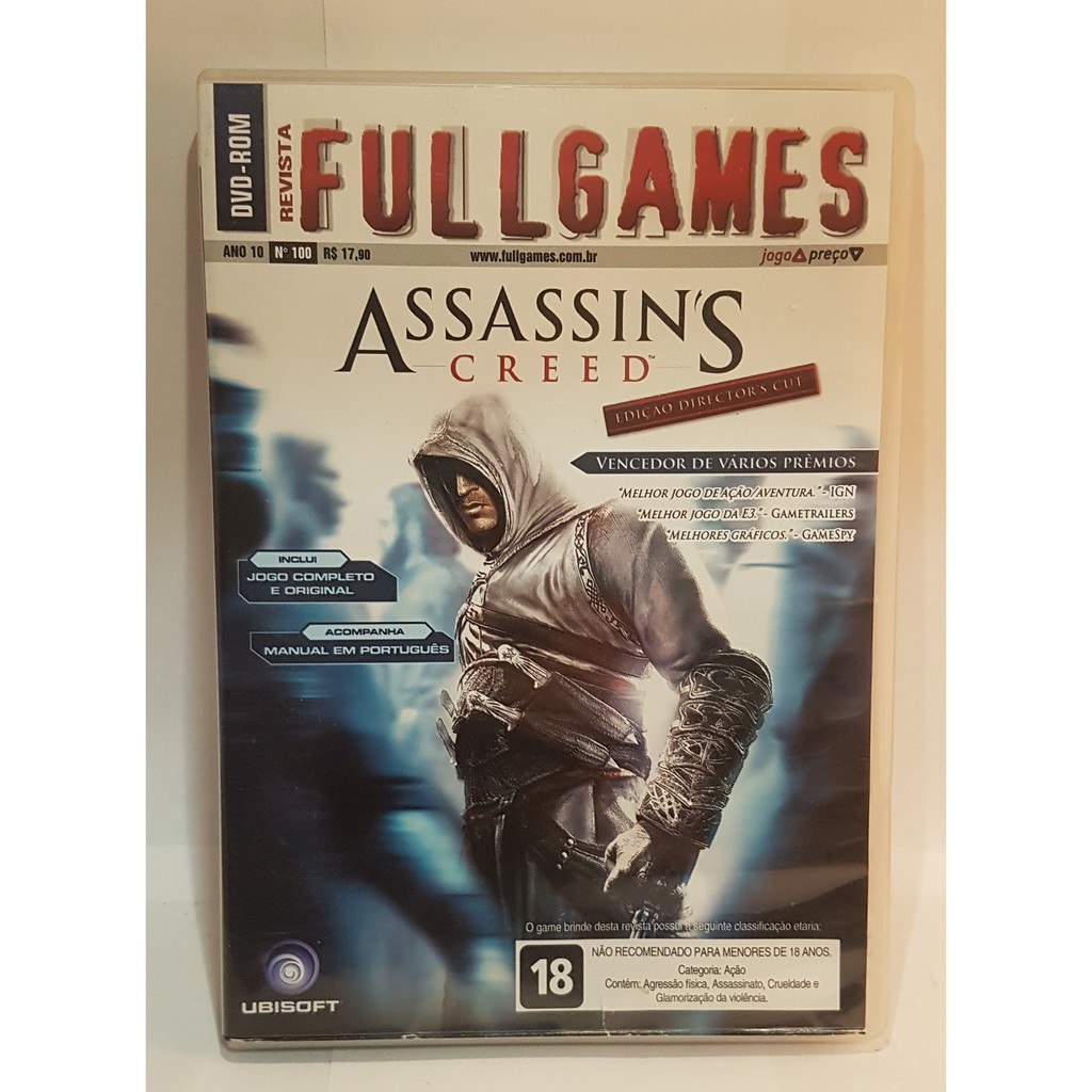 Assassins Creed I 1 Pc Original Mídia Física Fullgames 100