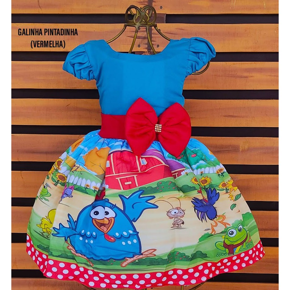 Roupa para festa de store 1 ano da galinha pintadinha