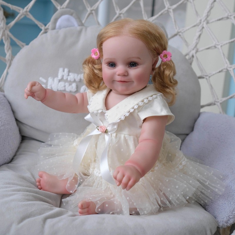 Bebe Reborn Menino 18 Sue-Sue Already Painted Bebe Reborn Doll Realistic  Rooted Curly Hair Reborn Baby Doll Toys