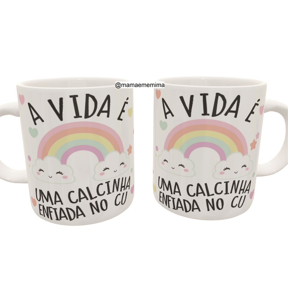 Caneca a vida é uma calcinha enfiada no cu, meme, aneca divertida, caneca  engraçada, presente criativo, aniversário | Shopee Brasil