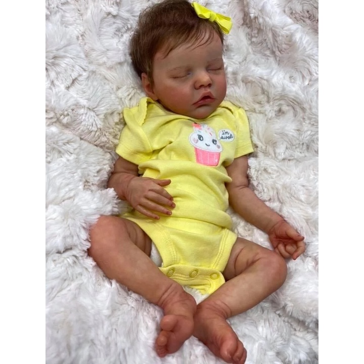 Compra online de Npk 55cm bebê reborn realista, recém-nascido