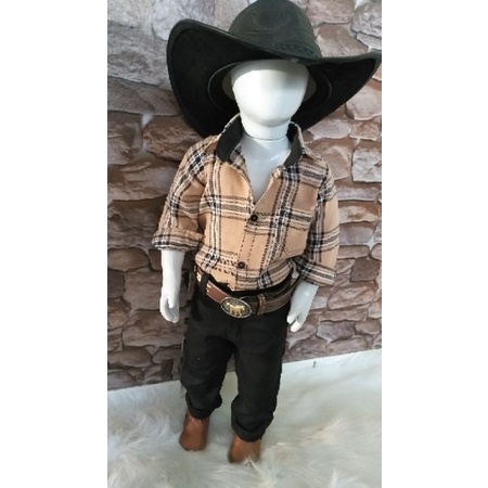 Roupa country sale para criança