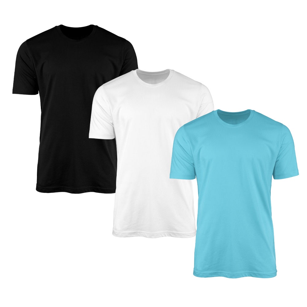 Promoção Camiseta Camisa Branca Lisa Básica Masculina Slim T-SHIRT 100%  Algodão Reforçada AMGK