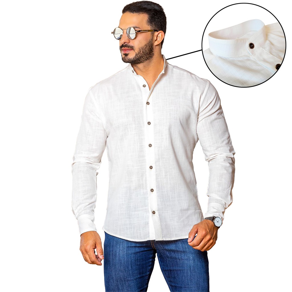 Camisa masculina clearance de linho