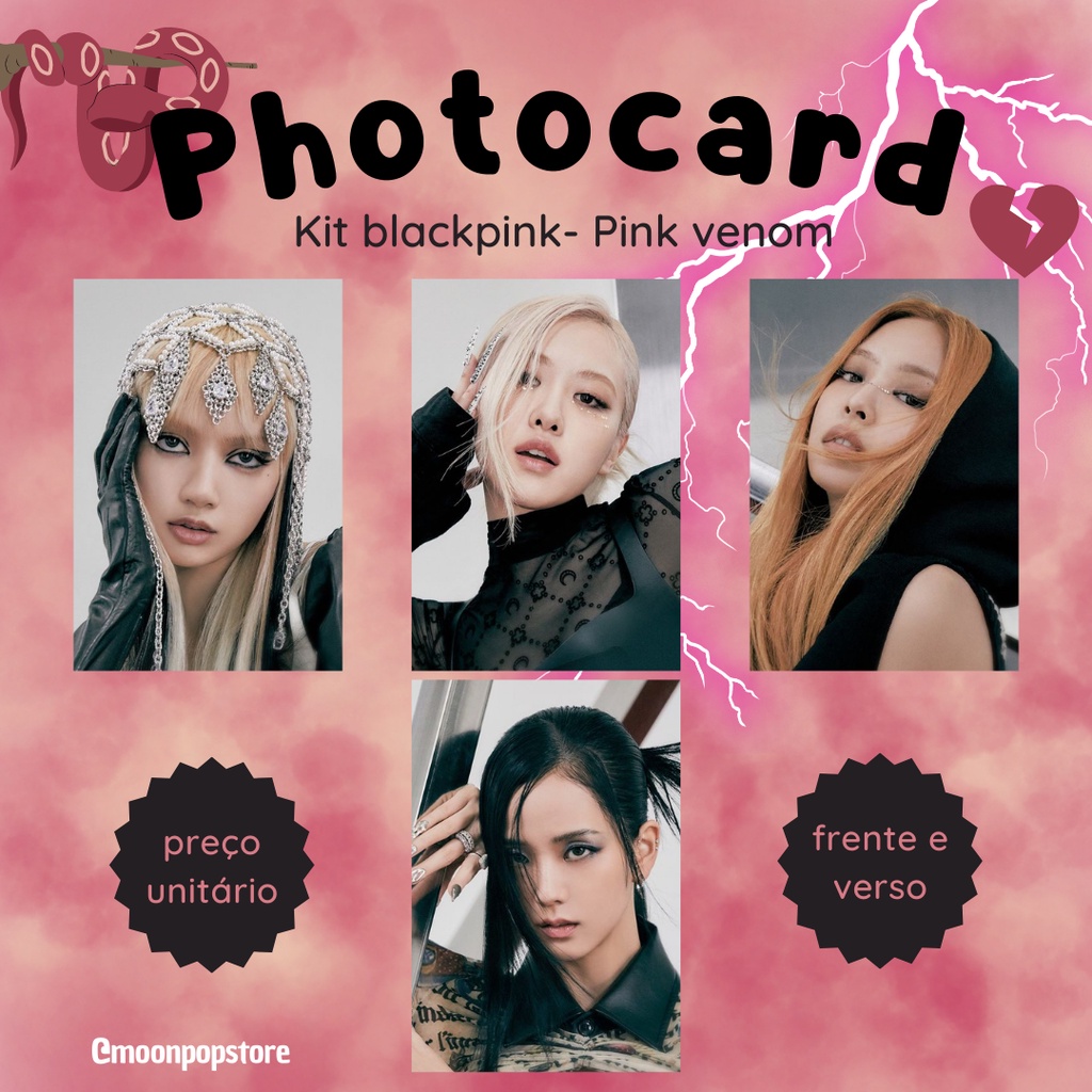 Kit Photocards Black Pink- Born Pink (frente e verso)