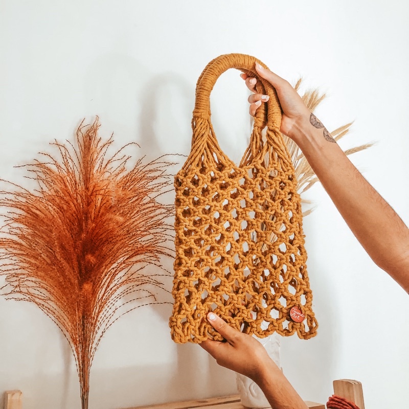 Ecobag em Macrame Shopee Brasil