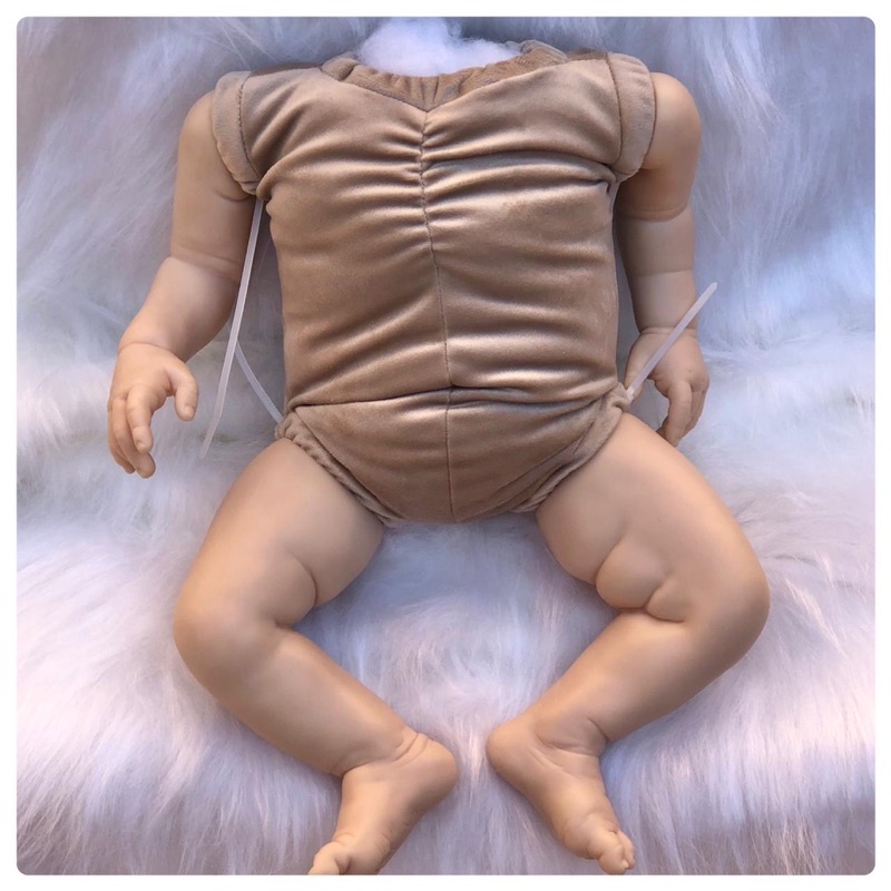 Qican Boneca bebê reborn silicone corpo inteiro 19 polegadas