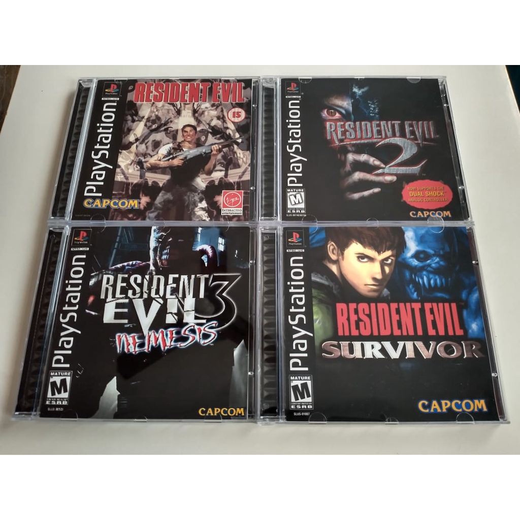 PS1 Resident Evil Series With Full Manual Disc Copy Game, 60% OFF