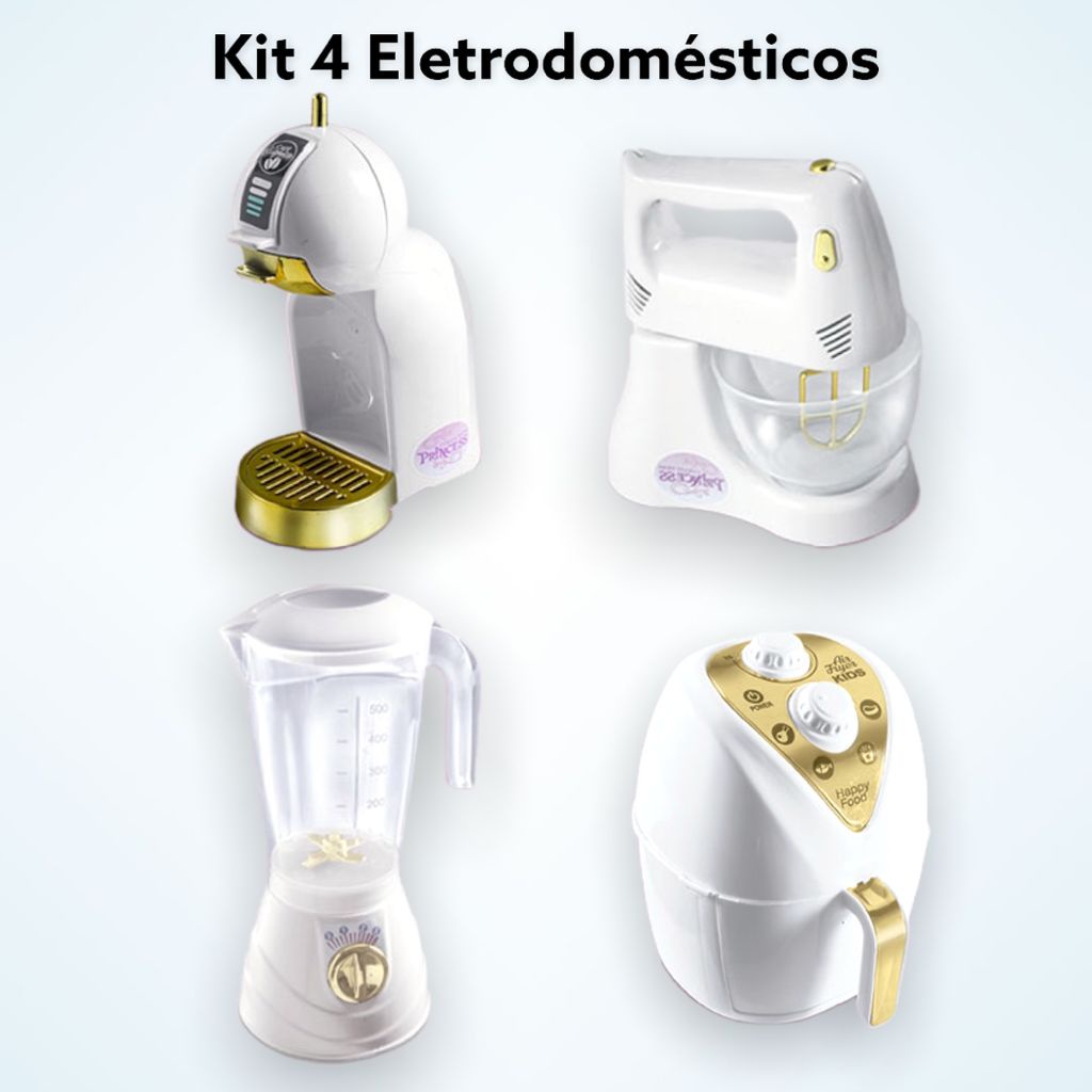 Kit Cozinha Pote Comida Jantar Ar Fryer Mercado Menina 45pç