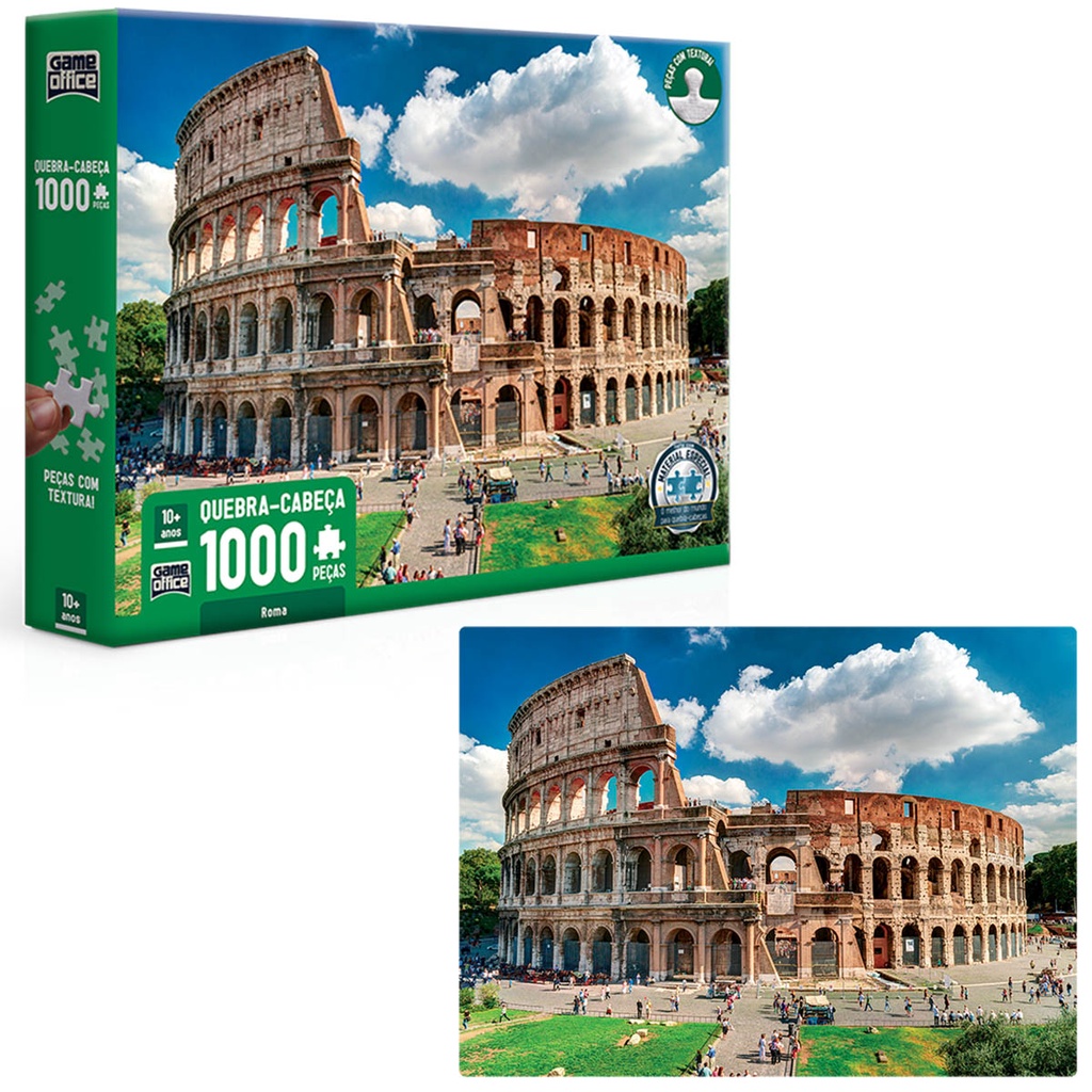 Jogo Puzzle Quebra Cabeça Coliseu Roma 500 Peças Itália - Colorido