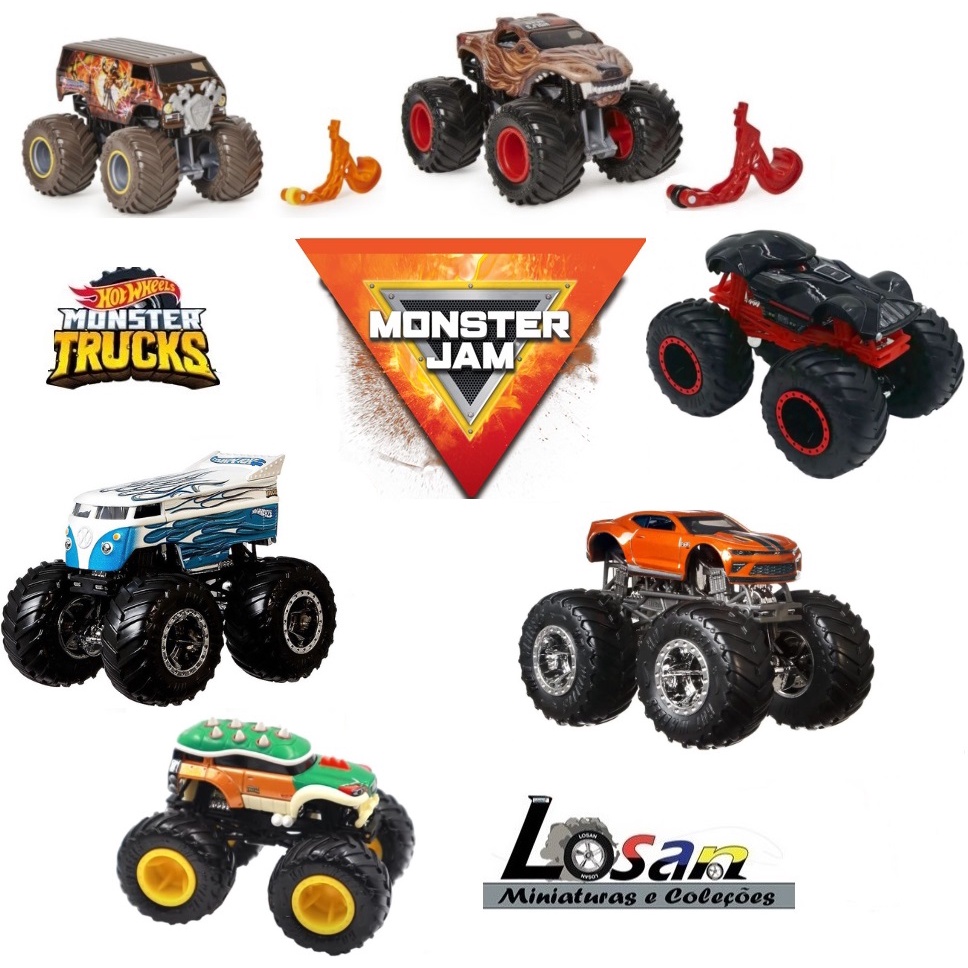 Miniaturas Monster Trucks - Atualizado - ESCOLHA O SEU (pneus de borracha -  Miniaturas - Brinquedos - Carrinhos - coleção - coleções - Monster Jam - Monster  Trucks - Big Foot)